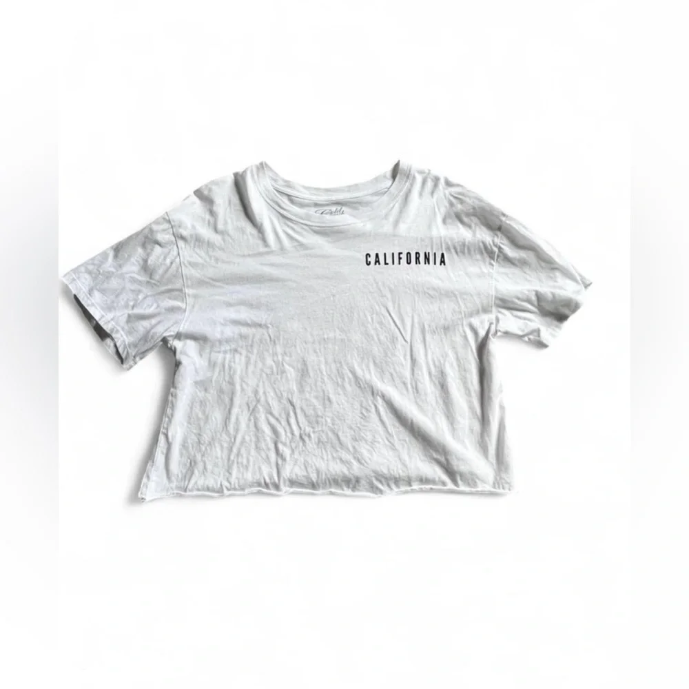 Cold Crush White California T Cropped Beach Spring Streetwear Size XL Oversized - Picture 3 of 3